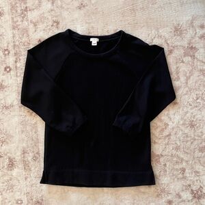 J. Crew Black Crewneck Sweatshirt Blouse